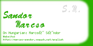 sandor marcso business card